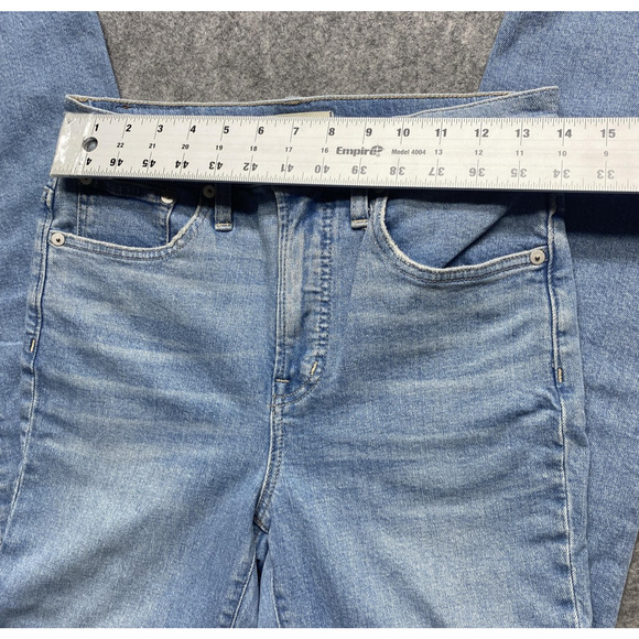 Madewell Jeans Womens 26 Light Wash The Perfect Vintage Raw Hem High Rise Ankle - Picture 3 of 16